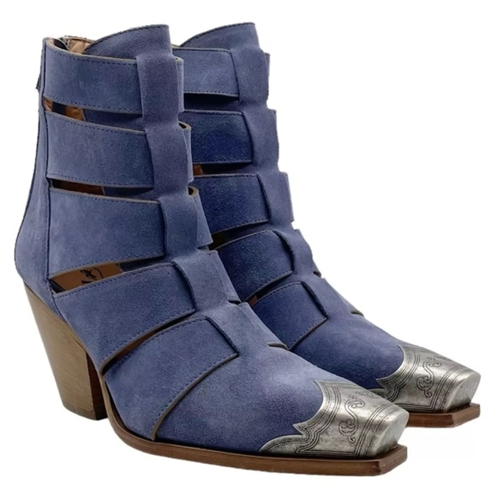 NIB Free People Brayden Fisherman Boots in Boardwalk Blue Size 38.5 (USA 8.5)